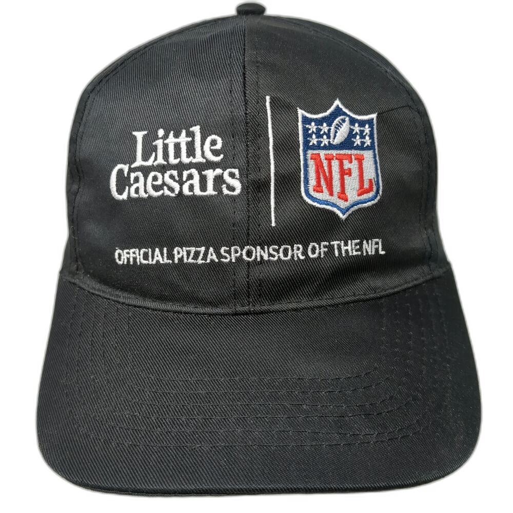 Little Caesars NFL Official Pizza Sponsor Baseball Cap Black OSFM Hat Strapback